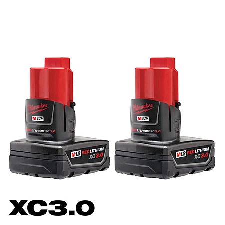 YMMV Milwaukee M12 12-Volt Lithium-Ion XC Extended Capacity 3.0 Ah Battery Pack (2-Pack) $54