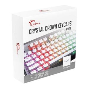 104-Key G.Skill Crystal Crown Keycaps Set w/ Transparent Layer (White)