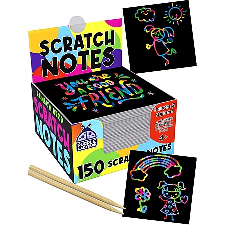 150-Count Purple Ladybug Scratch Art Mini Notes (Rainbow) $5.59 + Free Shipping w/ Prime or on $35+