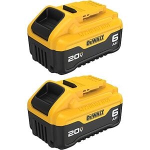 2-Pack DeWALT 20V MAX 6Ah Lithium Ion Battery
