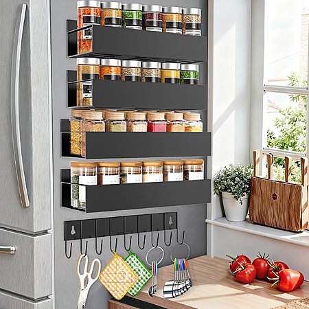 5-Piece SMRCAD Magnetic Spice Rack Organizer w/ Screw (Various) $14.99 + Free Shipping w/ Prime or on $35+