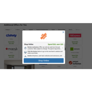 Capital One Offers, Spend $25 earn $25 at Home Depot YMMV