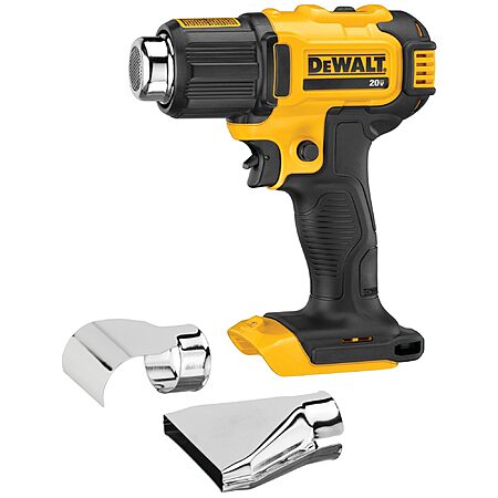 DEWALT 20V MAX Heat Gun w/ Flat & Hook Nozzle Attachments (Tool Only)