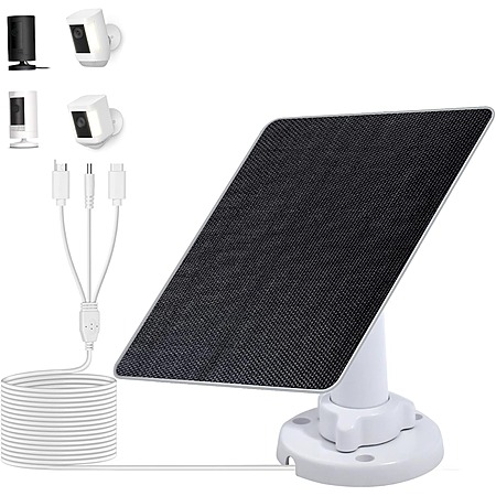 ECO-WORTHY 5W 5V Solar Panel Charger Kit for Ring Outdoor Cameras