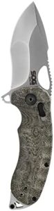 SOG Kiku Quick-Opening Sharp Ambidextrous Pocket Folding Knive (Satin)