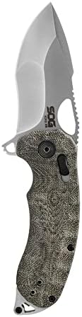 SOG Kiku Quick-Opening Sharp Ambidextrous Pocket Folding Knive (Satin)