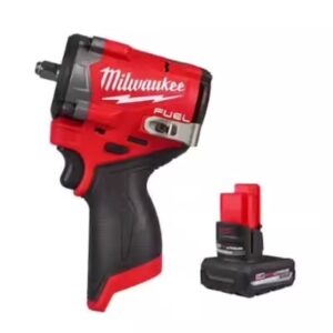 Select Locations: Milwaukee M12 FUEL Stubby 3/8" Impact Wrench + 5Ah Battery Pack