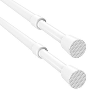 2-Pk 16" to 28" Blu-Pier Tech Spring Tension Curtain Rods (White)