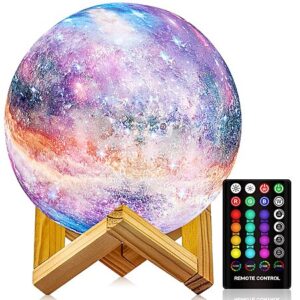 4.8" LOGROTATE 16 Color Galaxy Rechargeable Moon Lamp (SML-2020) $7.71 + Free Shipping w/ Prime or on $35+