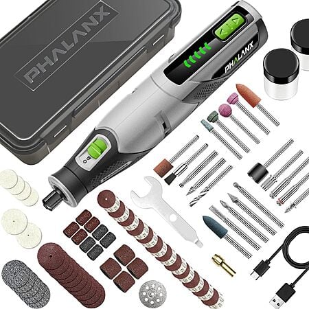 80-Pc PHALANX 4V Cordless Rotary Tool Kit w/ 2500mAh Battery