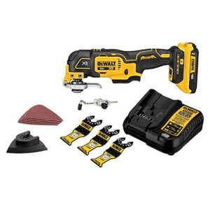 DEWALT 20V MAX XR Oscillating Multi-Tool Kit, Oscillating Tool Accessories, Cordless, 3-Speed, Quick Blade Change, Sand Paper, Blades, Battery and Charger Included $104.72