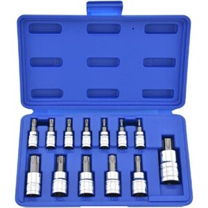 13-Pc Neiko Tamper Proof Torx Bit S2 Steel Socket Set