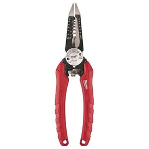 7.75" Milwaukee Combination Electricians 6-in-1 Wire Strippers Pliers