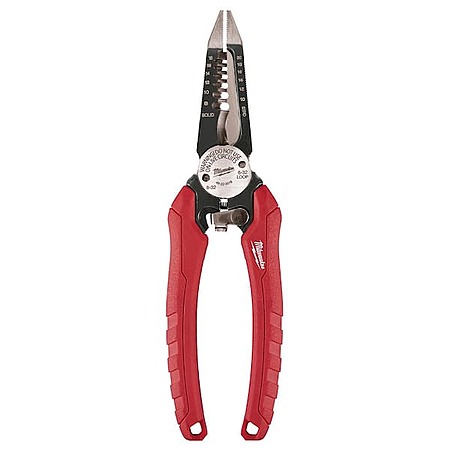 7.75" Milwaukee Combination Electricians 6-in-1 Wire Strippers Pliers