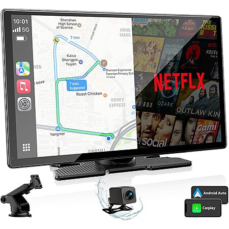 9" Volam CarPlay Voice Control Touch Screen w/ Built-In Netflix, Youtube & Camera