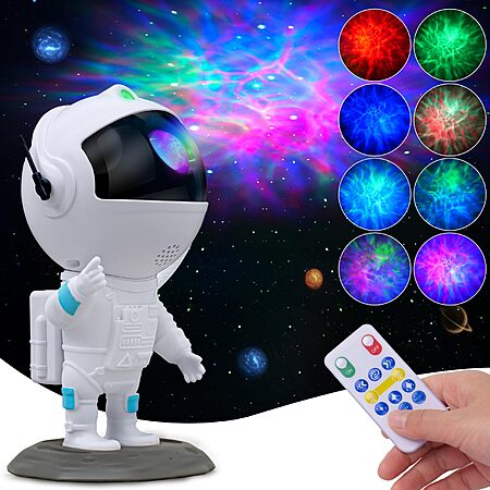 Astronaut Galaxy LED Projector for Kids w/ 8 Colors Nebula & Stars $7.99 + Free Shipping w/ Prime or on $35+