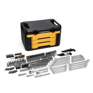 GEARWRENCH Mechanics Tool Set in 3 Drawer Storage Box, 232 Pc, 1/4 in and 3/8 in Drive, Metric/SAE | GW72LLCBMTS $138.52