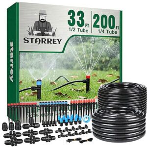 [Prime] 233' Starrey Drip Irrigation Garden Watering System w/ 33' 1/2" Main Line & 200' 1/4" Drip Line $26.03 + Free Shipping