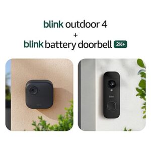 Prime Members: Blink Outdoor 4 Camera + Battery Doorbell 2K+ & Sync Module Core