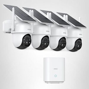 Prime: aosu 4-Pack 2K Solar Wireless Outdoor Security Camera System w/ 360° Pan & Tilt, Auto Tracking & 32GB Local Storage $284.98 + Free Shipping
