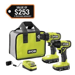 RYOBI ONE+ 18V Combo Kit w/ Drill/Driver, Impact Driver, 2x Batteries & Charger $99 + Free S&H