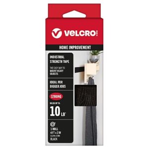 VELCRO 4'x2'' Roll Indoor/Outdoor Industrial Strength Tape (Black) $3.97 + Free Shipping w/ Prime or on $35+