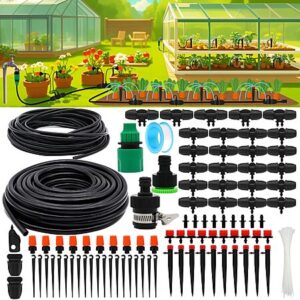 100' PETUOL Drip Irrigation Kit w/ Adjustable Nozzles