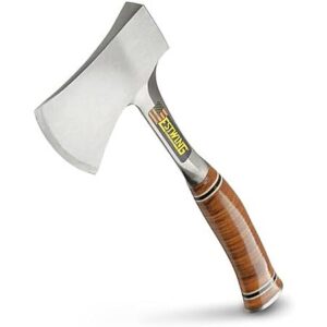 14" Estwing Forged Steel Sportsman's Axe Camping Hatchet w/ Leather Grip & Sheath