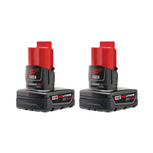 2-Pk Milwaukee M12 12V REDLITHIUM XC Extended Capacity 4.0 Ah Batteries