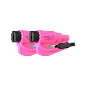 2 pack resqme The Original Compact Emergency Keychain Car Escape Tool, Seatbelt Cutter and Window Breaker, Made in USA, Pink, $4.99, FS Prime, Amazon