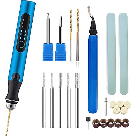 23-Piece Woweibyke 3-Speed USB Rechargeable Rotary Tool Kit w/ Deburring Tool & Bits for 3D Printing $12.49 + Free Shipping w/ Prime or on $35+