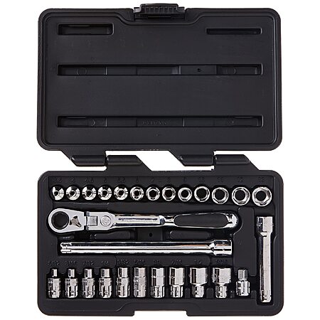 27-Pc GEARWRENCH 1/4" Drive 6-Point Pass-Thru Mechanics Tool Set