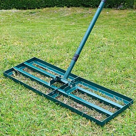 30" x 10" HIDALIFE Stainless Steel Lawn Leveling Rake w/ 78" Adjustable Handle