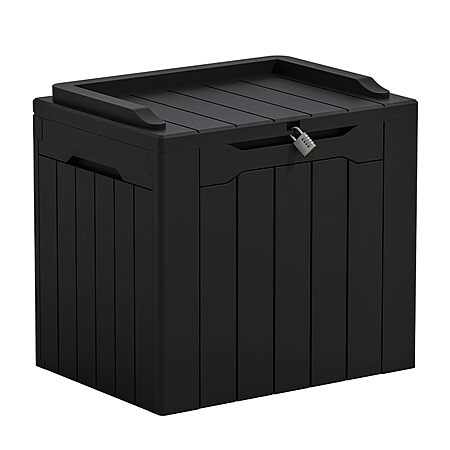 31-Gallon Greesum Outdoor Resin Storage Box (Dark Black)