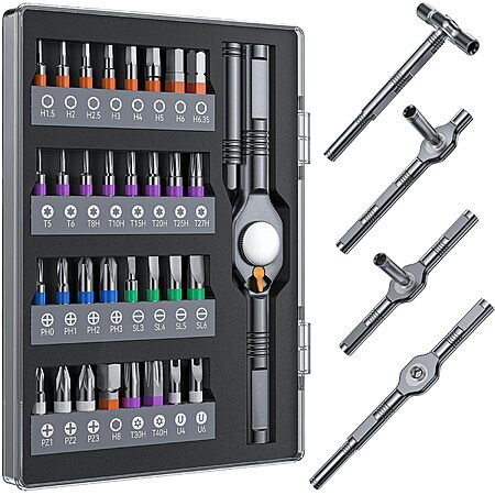 32-in-1 Wesdut T-Handle Magnetic Ratchet Screwdriver Set
