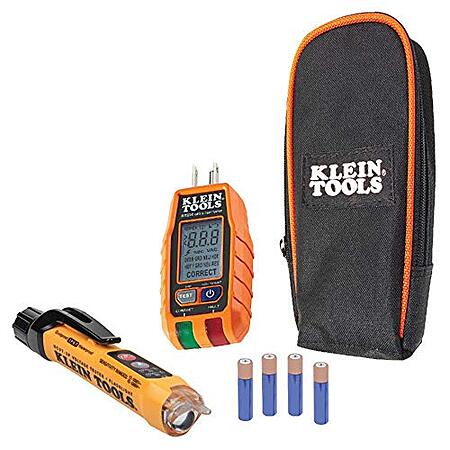 $32.98* | Klein Tools Non-Contact Voltage / GFCI Receptacle Test Kit w/ LCD & Flashlight at Amazon