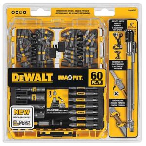 60-Piece DeWALT Maxfit Screwdriver Steel Bit Set $19.99 + Free Store Pickup at Ace Hardware