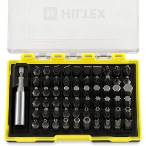 61-Pc Hiltex 1/4" Security Hex Bit Set w/ Magnetic Extension Adapter