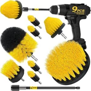 9-Pc Holikme Drill Brush Power Scrubber Cleaning Attachment Set