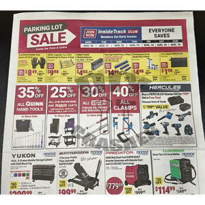 Harbor Freight August Parking Lot Sale, 8/10-8/13 ITC,814-8/16 non, 35% off Quinn hand tools, 25% off US General/Frankling carts, 30% off ICON torque wrenches/breakers bars,+ more