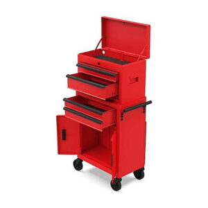 Hyper Tough 20-Inch Heavy Duty Steel Tool Chest, 300 lbs Capacity, (Red or Green - $71.40, Gray - $83.40)