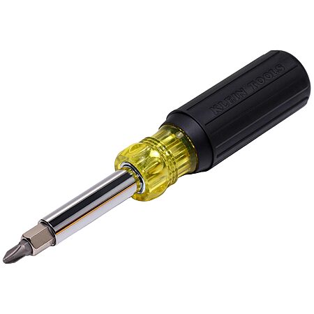 Klein Tools 11-in-1 Multi Bit Screwdriver & Nut Driver w/ Cushion Grip Handle