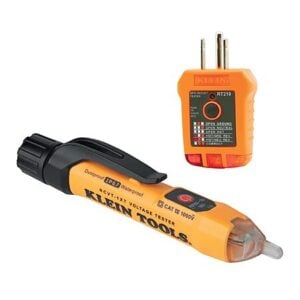 Klein Tools NCVT1XTKIT Non-Contact Low Voltage Tester Pen & GFCI Outlet Kit