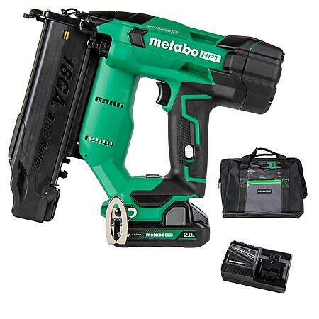 Metabo HPT 18V MultiVolt Brushless Compact Brad Nailer w/ 2Ah Battery & More
