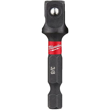 Milwaukee Shockwave Steel Impact Duty 1/4" Hex Shank to 3/8" Square Socket Adapter