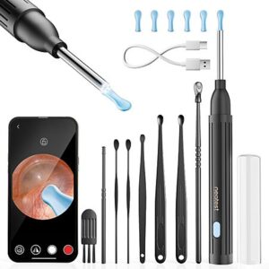 NEATEST 1296P HD Wireless Ear Wax Removal Otoscope w/ 6 LED & 8-pc Tool Set