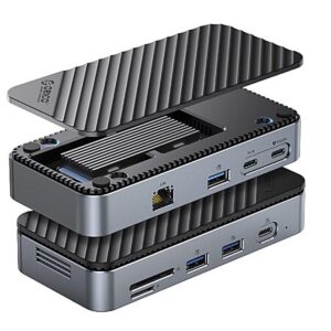 ORICO 9-in-1 USB C Hub with M.2 NVMe SSD Enclosure 10Gbps, Tool Free Hub Docking Station Adapter with Built-in Fan $33.59 after coupon
