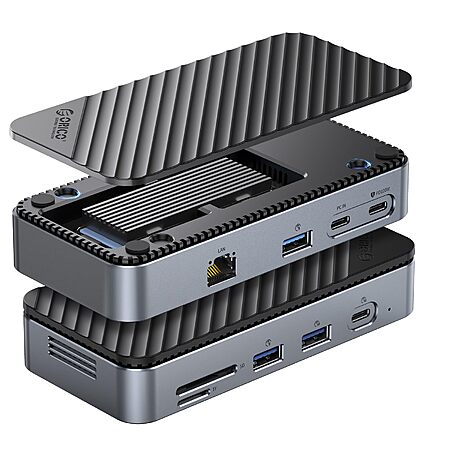 ORICO 9-in-1 USB C Hub with M.2 NVMe SSD Enclosure 10Gbps, Tool Free Hub Docking Station Adapter with Built-in Fan $33.59 after coupon