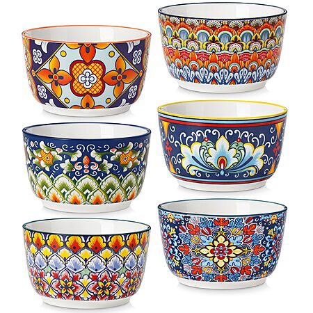 [Prime] 6-Pack 8-Oz vancasso Bohemian Ramekins Ceramic Baking Souffle Dishes $15.59 + Free Shipping