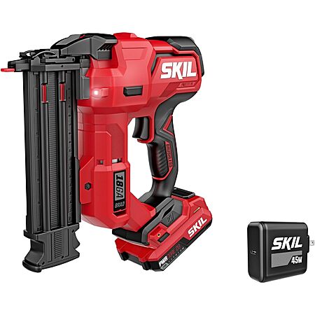 SKIL PWR CORE 20 Brushless 20V 18Ga Brad Nailer Kit w/ 2.0Ah Battery & Charger